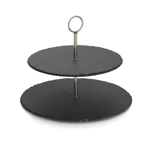 zeller Etagere SCHIEFER DH 30x23 cm grau