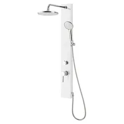 Aqualine Duscharmatur FIGA Duschpaneel 125x1050mm, Weiß in weiß von a&n&a aqualine