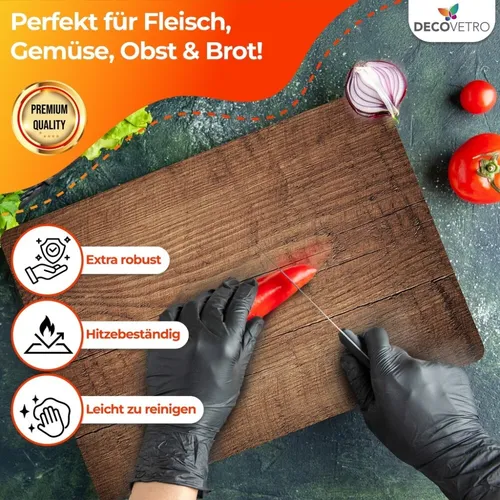 Decovetro Schneidebrett Glas |40x30cm | Glasschneidebrett | Leicht zu reinigen