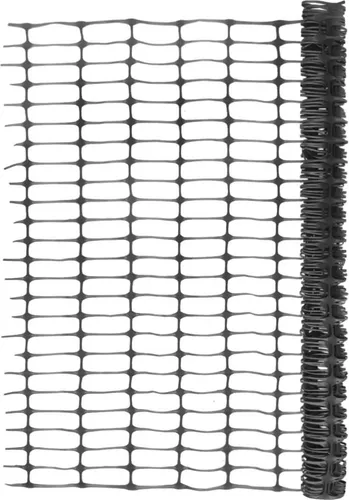 vidaXL Absperrzaun 30 m Schwarz - Gartenzäune, langlebiger Warnzaun aus UV-beständigem HDPE für vielseitige Anwendungen bei Bau- und Gartenarbeiten.