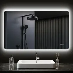PESENXAN LED Badezimmerspiegel mit Beleuchtung - Dimmbar und IP44 Wasserdicht - Multifunktionaler LED Badspiegel mit drei Lichtfarben und Dimmfunktion. Ideal für feuchte Umgebungen dank IP44-Schutz. Einfach zu installieren und mit Touch-Schalter für komfortable Bedienung.