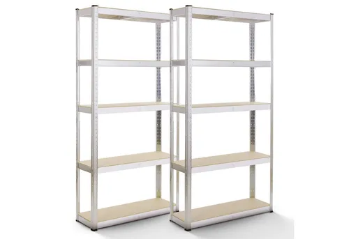 Arebos Schwerlastregal 180x90x40 cm - Flexibles Steckregal mit 875 kg Traglast - Robustes Schwerlastregal mit 5 variabel einsetzbaren Böden, ideal für Werkstatt, Garage oder Lager. Hohe Belastbarkeit von bis zu 875 kg für zuverlässige Lagerung.