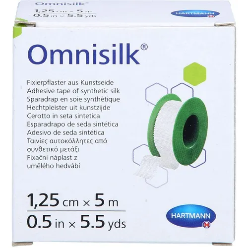 OMNISILK Fixierpflaster Kunstseide 1,25 cmx5 m 1 St