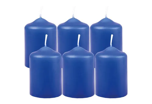 HS Candle Stumpenkerze aus Wachs (6-tlg., Dekolicht), Ø4xH6 cm Teelichtgröße, 7h Brenndauer je Kerze, Wachsmischung