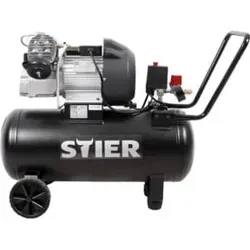 STIER Kompressor LKT 615-10-50 - Kompressor für Handwerk und Industrie, mit 2 Zylindern für schnellen Druckaufbau und langlebiger Ölschmierung. Ideal für professionelle Anwendungen.
