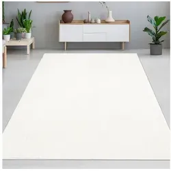 Carpetia Teppich, rechteckig weiß 120 cm x 160 cm