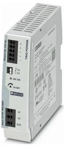 Phoenix Contact TRIO-PS-2G/3AC/24DC/5: Hutschienen-Netzteil 24V DC 5A - Sonstige Elektroinstallationsartikel - Extrem robustes Netzteil mit Push-in-Anschluss, ideal für Maschinenbau und anspruchsvolle Umgebungsbedingungen.