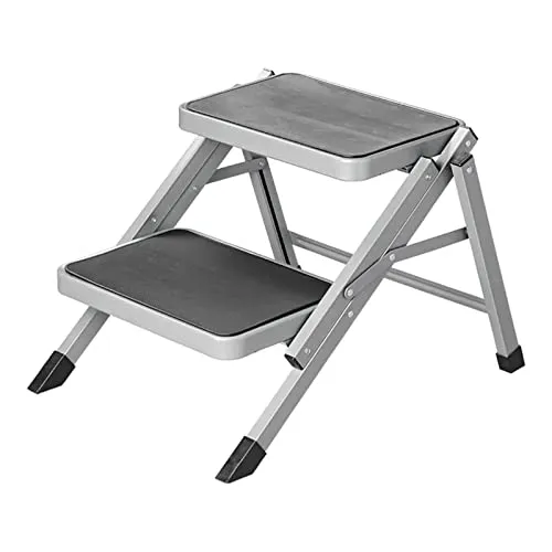 APT Doppeltrittstufe faltbar bis 150KG, gummierte Stufen, Einstieghilfe Wohnwagen