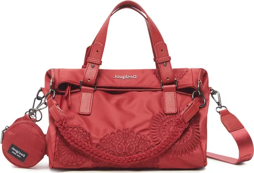 Desigual Bols Mandarala Loverty 2.0 - Multifunktionale Handtasche - Handtasche mit Mandala-Stickereien, vielseitig tragbar dank abnehmbarer Schulterriemen und zusätzlichem Portemonnaie. Ideal für jeden Anlass.
