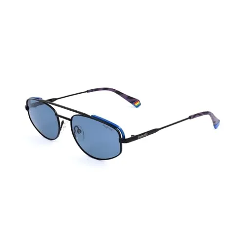 Polaroid Pld 6130/s OY4/C3 BLACK AZURE Sunglasses Unisex Steel, Standard, 55