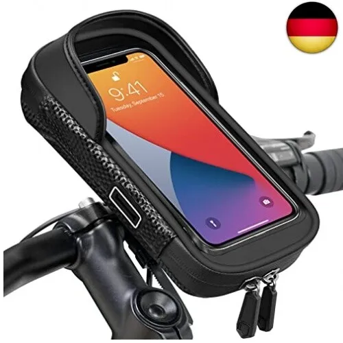 Vitalismo Wasserdicht Handyhalterung Handyhalter Fahrrad Lenkertasche 360°Drehbarem Fahrradhalterung Handy Halterung Halter Fahrradlenker Tasche Fahrradtasche mit Regenhaube für 7 Zoll Smartphone GPS