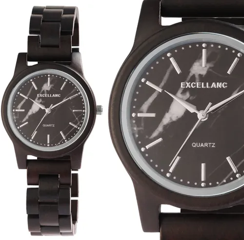 Damenuhr Herrenuhr Quarz Armbanduhr Holzuhr Braun schwarzes Sandelholz 2810008