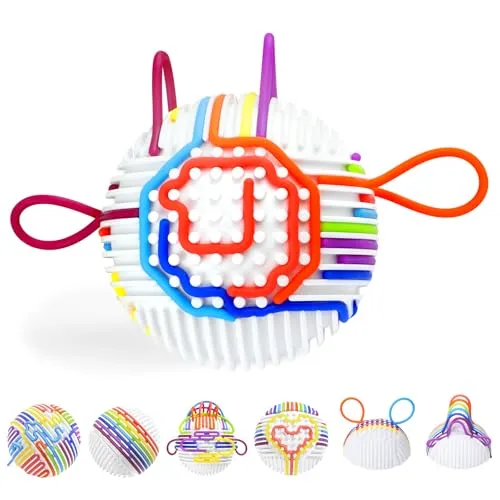 Sensorik Activityball Fidget Toy 3D Sinnes-Aktivitätsbrett, zur Beruhigung, zum Stressabbau und zur Verbesserung der Konzentration, geeignet für Kinder ab 3 Jahren und Erwachsene