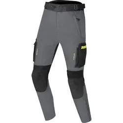 Bogotto Covelo Motorrad Textilhose, schwarz-grau-gelb, Größe L - Wasserdichte Motorradhose mit Belüftungsreißverschlüssen und verstellbarem Hosenbund für optimalen Tragekomfort und Flexibilität beim Fahren.