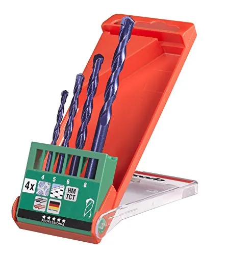 kwb Feinsteinzeugbohrersatz, 4-tlg, 4 5 6 8 mm