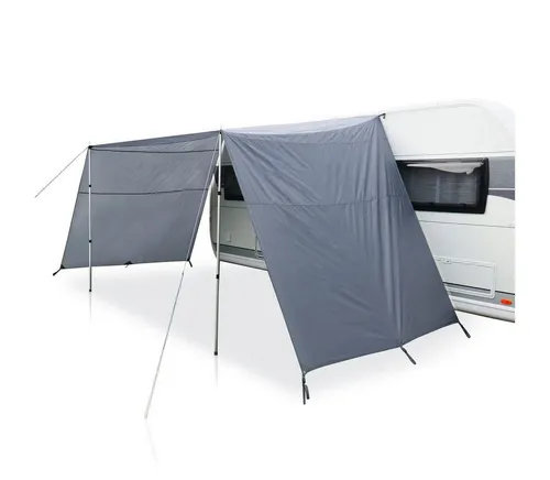 your GEAR Caravan Tarp Teramo - Sonnendach für Wohnwagen - Vorzelte mit UPF 50+ Sonnenschutz und 5000 mm Wassersäule. Schneller Aufbau mit Aluminium Teleskopstangen, ideal für Camping und Outdoor-Aktivitäten.