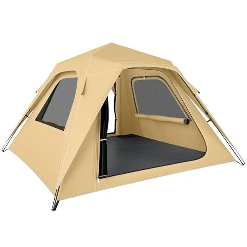Outsunny Instant-Pop-Up-Zelt für 3-4 Personen, wasserdicht & mit Regenschutz