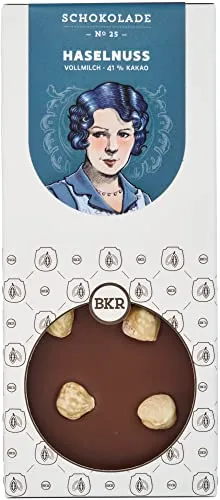 Berliner Kaffeerösterei – Edel-Vollmilchschokolade mit ganzen Haselnüssen, Milch-Schokolade nussig & cremig, Handgegossen in Berlin, 70g