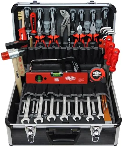 FAMEX 440-93 Werkzeugkoffer gefüllt mit Top Werkzeug Set von FAMEX