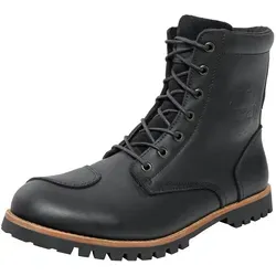 IXS Oiled Leather Unisex Schuhe - Schwarz - 45 EU - Motorradstiefel aus geöltem Rindsleder mit Komfort-Fussbett und verstärkten Knöchelschutz, ideal für Sicherheit und Style auf der Straße.