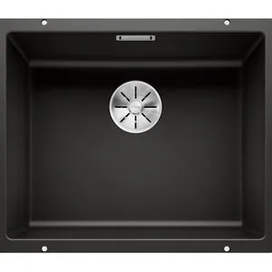 BLANCO Spülbecken SUBLINE 500-U, schwarz in schwarz von BLANCO