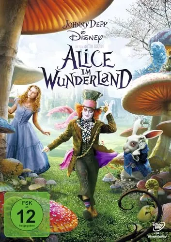 Alice im Wunderland (Jonny Depp, DVD) - Neu - Fantasy Film von Disney, versiegelt und ideal für Sammler. Erlebe die magische Welt von Alice in Deutsch, Englisch und mehr!