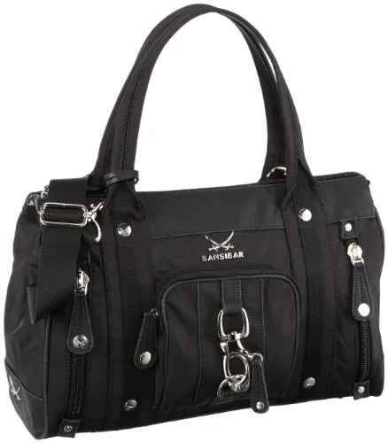 Sansibar B-339 TY 01 Damen Henkeltasche in schwarz von Sansibar