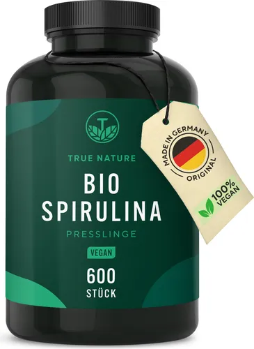 Bio Spirulina Presslinge – 600 Tabletten (500 mg) – Vegan von True Nature