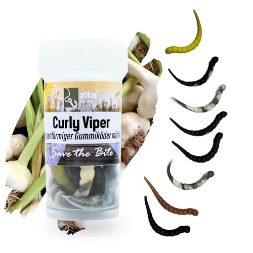 Zite Fishing Curly Viper Gummiköder Forelle 8 STK von Zite