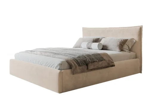 Alpi-Möbel Polsterbett mit Kopfteil RIMINI SLIM - 200x160 cm, Beige
