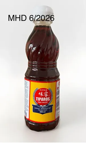 Fischsauce Fischsoße Tiparos Thai Fish Sauce Nouc Mam Nam Pla 300ml MHD 6/2026