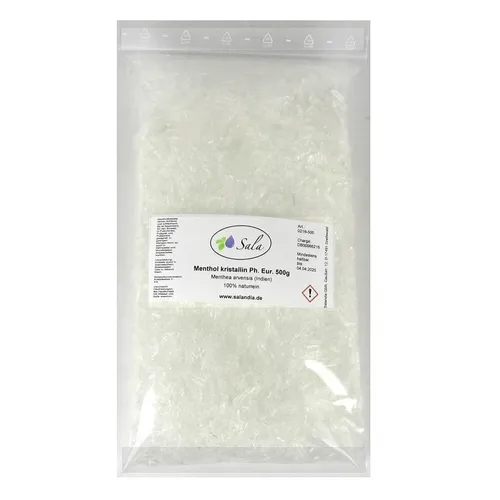 Sala Mentholkristalle Menthol Kristalle Sauna Aufguss Ph. Eur. 500 g Beutel