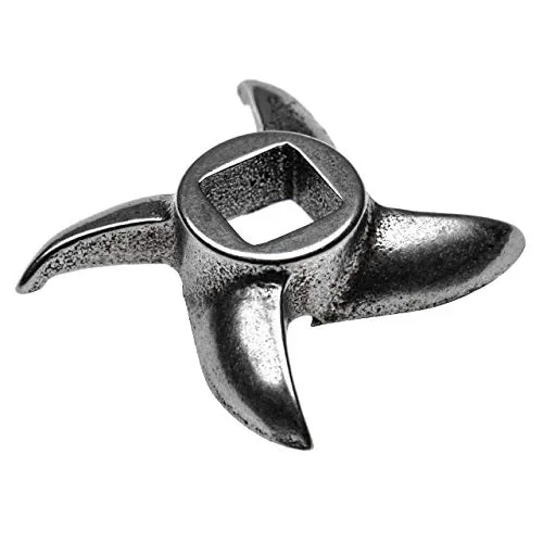 vhbw Sichelmesser Gr. 12 für Fleischwolf | Messer, 12,2x12,2 mm Vierkant, Gusseisen