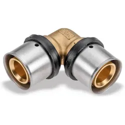Pipetec Press-Winkel 90° 26x3 PFW2626, DVGW, TH+U Profil, Pressfitting 26 x 3