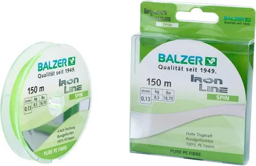Balzer Iron Line 4 Spin chartreuse 150 m Spule 0,19 mm/12,9 kg