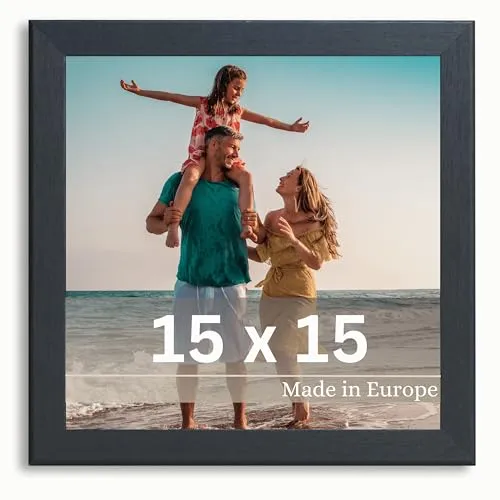 Victor (Zenith) Bilderrahmen Klee, Bilderrahmen Schwarz 15x15 cm, Bilderrahmen Modern, Holzrahmen