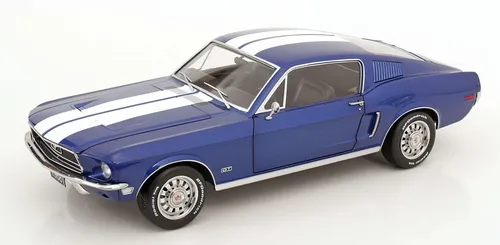 1:12 KK-Scale Ford Mustang GT Fastback 1968 bluemetallic/white