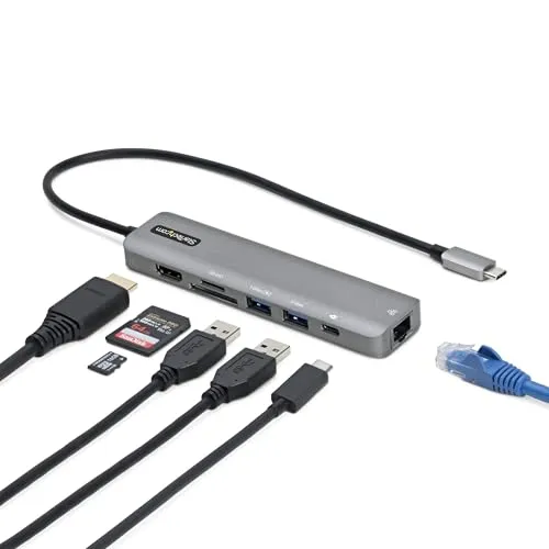StarTech.com USB-C Multiport Adapter - 7-in-1 USB-C Mini Dock mit 4K 60Hz HDMI, 100W Power Delivery und 30cm Kabel für maximale Flexibilität und Kompatibilität mit USB-C Geräten.