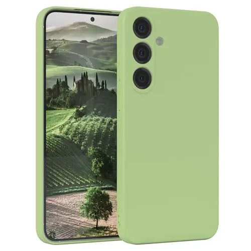 EAZY CASE - Silikonhülle für Galaxy S25 Plus Hülle Silikon Case Grün weich stoßfeste Handyhülle Schutzhülle mit Kameraschutz Dünn Premium Schutz Cover TPU Phone Bumper in Pastell Hellgrün Matt