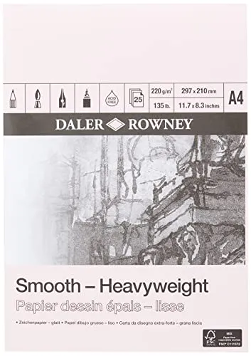 Produktbild Daler Rowney DR Schwerer, gummierter Notizblock, A4, GDAHWPA4