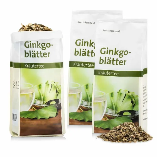 Ginkgoblätter-Kräutertee mit getrocknetem Ginkgo biloba | 3 x 120 g (37,50€/kg)