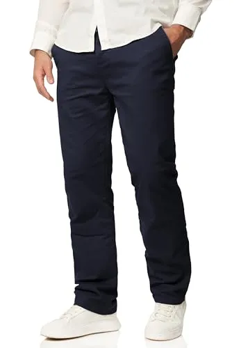 behype. Herren Chino Hose Regular-Fit mit Stretch Jeans Chinohose Straight-Leg Jeanshose Men's Pants DC_C-3004-Navy-W36/L32
