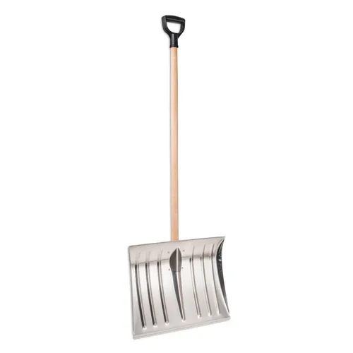 Schneeschieber Schneeräumer ALU 50cm mit Holz Stiel und D-Griffe 50cm / 137cm ALU-50 / 3716