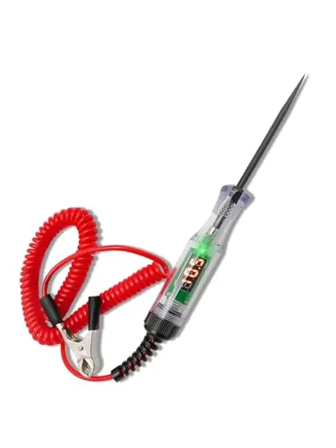 Ruimooto Spannungsprüfer Auto Schaltung Teststift, 5-120V DC KFZ Stromprüfer ​mit Krokodilklemme Federdraht, Spannungsprüfer mit Digitaler LCD Anzeigelampe Auto Prüflampe für PKW/LKW/Motorräder