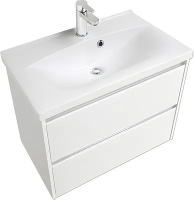pelipal Waschtischunterschrank 3261 BxHxT 75 x 52,9 x 42 cm weiß matt mit Glasfront