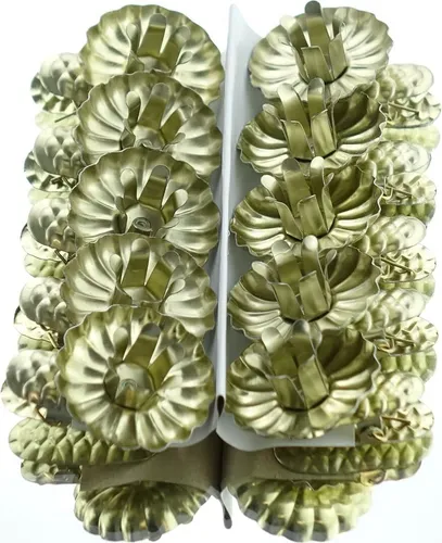 Weihnachtsbaumkerzenhalter Goldfarben mit Clip 10er Set - Metall Ø 5 x 3,5 cm