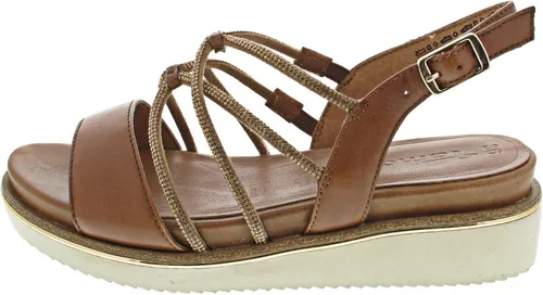 Tamaris Sandalette 1-28257-42 440 normal - Wanderschuhe mit 4.5 cm Keilabsatz, aus hochwertigem Leder und mit innovativer TOUCH-IT-Technologie für optimalen Tragekomfort, ideal für verschiedene Anlässe.