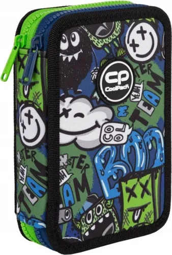 CoolPack, Piórnik dwukomorowy z wyposaeniem Jumper 2 Monster, 1 sztuka