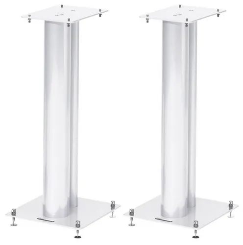 norstone Lautsprecherständer NorStone Lautsprecherständer Stylum 2 weiß (matt) 60cm (Paar), (belastbar bis 50kg, pulverbeschichtet, Höhe 60cm)