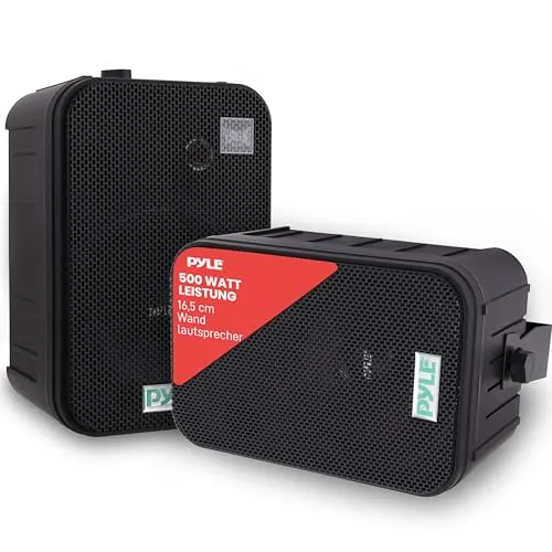 Pyle Wetterfeste Dual Lautsprecher 16,5 cm - Außen-Lautsprecher mit 500 Watt Leistung, ideal für Garten und Pool, wasserdicht und einfach zu montieren für besten Sound im Freien.